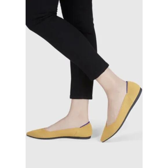Rothy's The Point Flats RETIRED Marigold Yellow Classic Women’s Size 8.5 NWOB - Picture 2 of 11